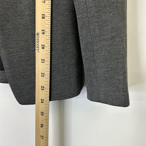 NEW J Crew Going Out Blazer Jacket Womens Size 2 Tall 2T Gray Twill Open Front - Picture 9 of 11